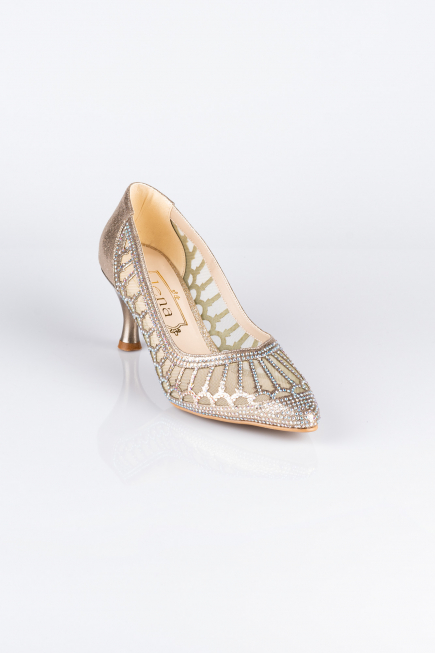 Stiletto Steinbesetzt Gold-Metallic MJ5431