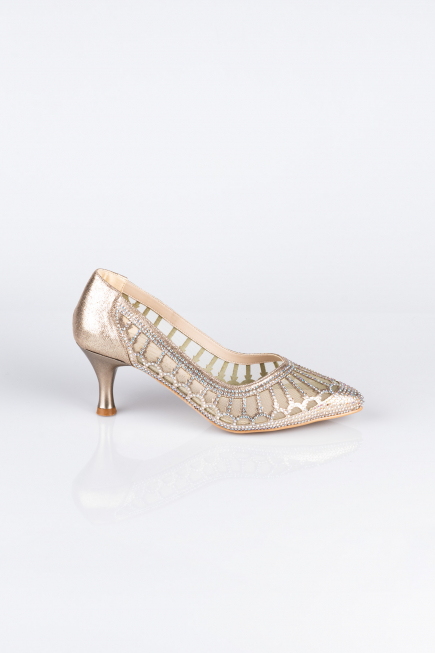 Stiletto Steinbesetzt Gold-Metallic MJ5431