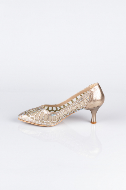 Stiletto Steinbesetzt Gold-Metallic MJ5431