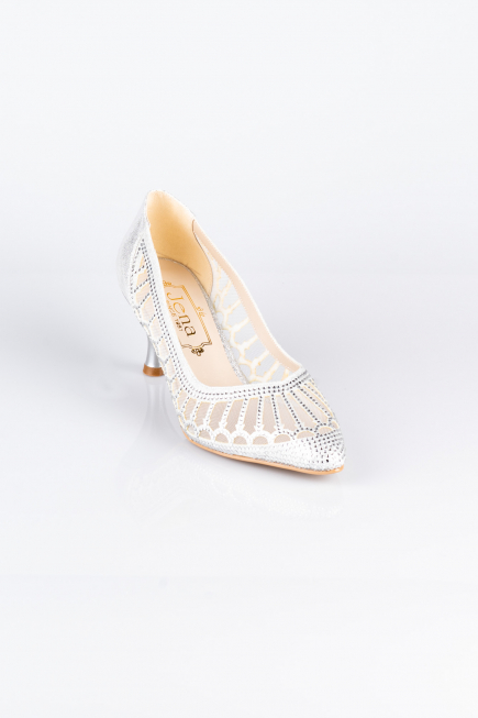 Stiletto Steinbesetzt Silber-Metallic MJ5431