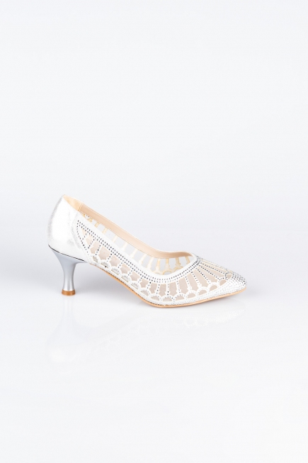 Stiletto Steinbesetzt Silber-Metallic MJ5431