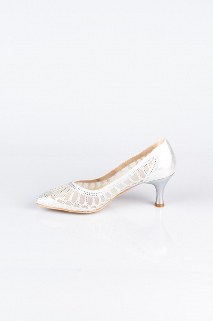 Stiletto Steinbesetzt Silber-Metallic MJ5431