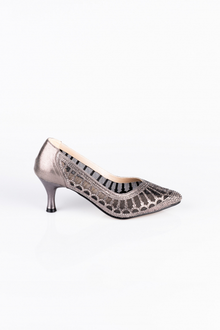 Stiletto Steinbesetzt Platin MJ5431