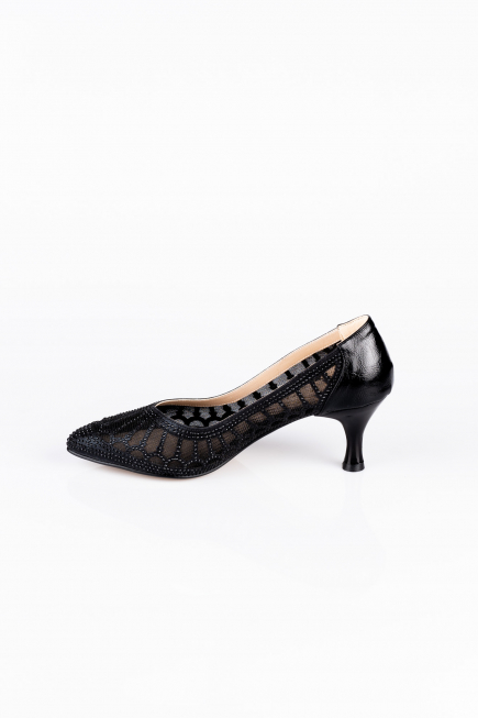 Stiletto Steinbesetzt Schwarz MJ5431