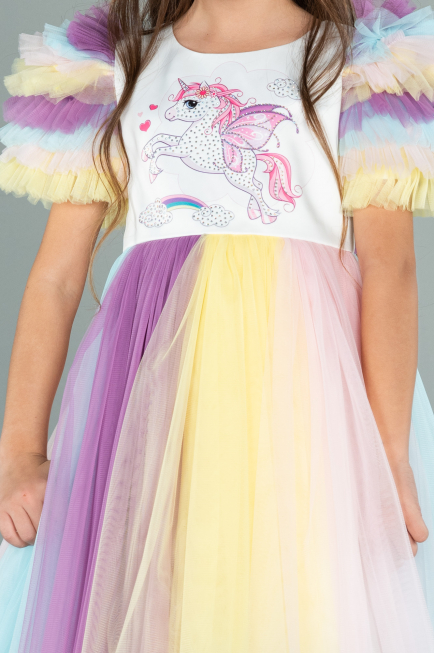 Abendkleid für Kinder Kurz Rins ABK1056