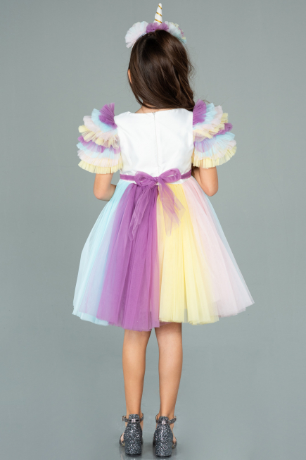 Abendkleid für Kinder Kurz Rins ABK1056