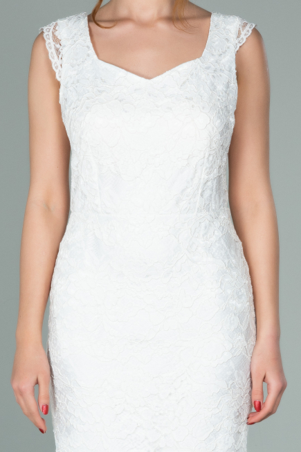 Partykleid Kurz Weiß ABK010