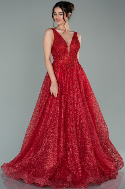 Abendkleid Lang Rot ABU2131