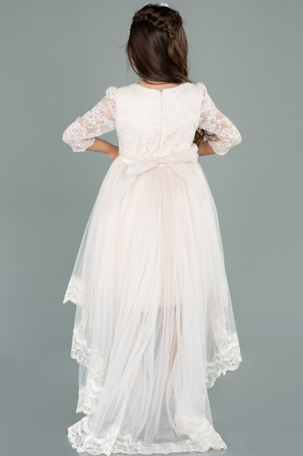 Abendkleid für Kinder Lang Lachs ABU1277