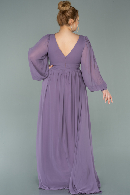 Standesamtkleid Lang Chiffon Lavendel ABU1702