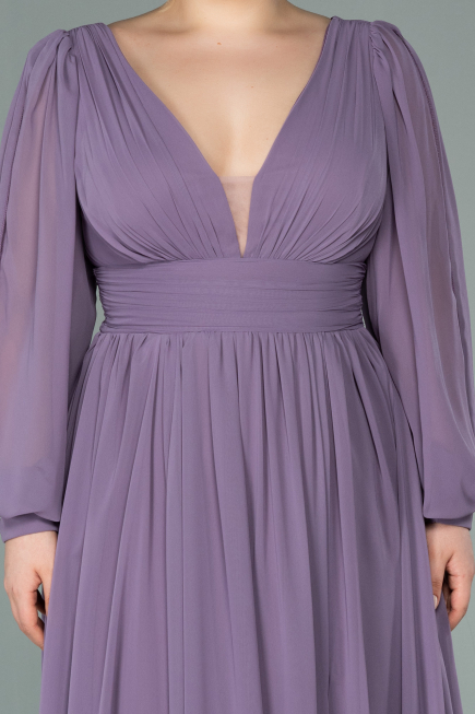 Standesamtkleid Lang Chiffon Lavendel ABU1702