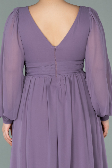 Standesamtkleid Lang Chiffon Lavendel ABU1702