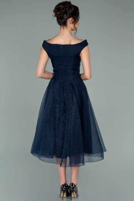 Abschlusskleid Midi Marineblau ABK1316
