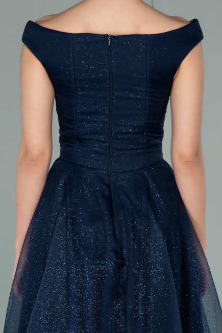 Abschlusskleid Midi Marineblau ABK1316