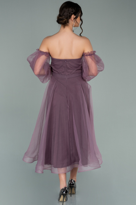 Abendkleid Midi Lavendel ABK971