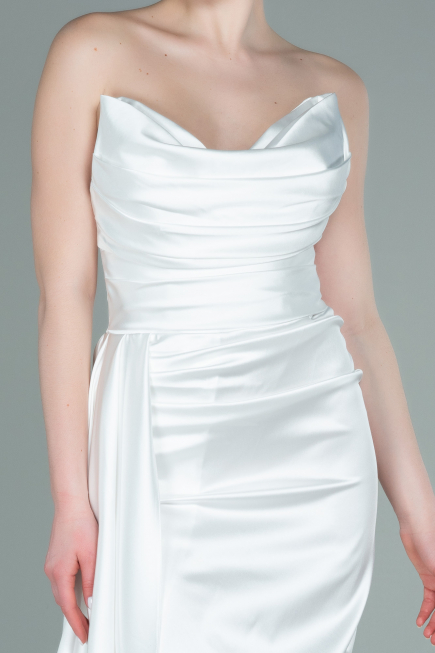 Abschlusskleid Lang Weiß ABU361