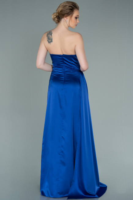 Azurblau Abschlusskleid Lang ABU361