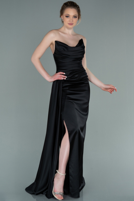 Abschlusskleid Lang Schwarz ABU361