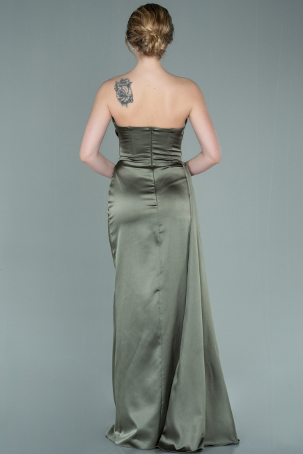 Öl Grün Abschlusskleid Lang ABU361