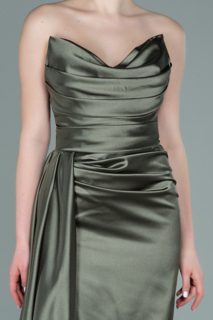 Öl Grün Abschlusskleid Lang ABU361
