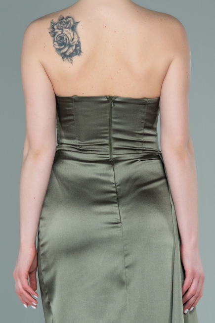 Öl Grün Abschlusskleid Lang ABU361
