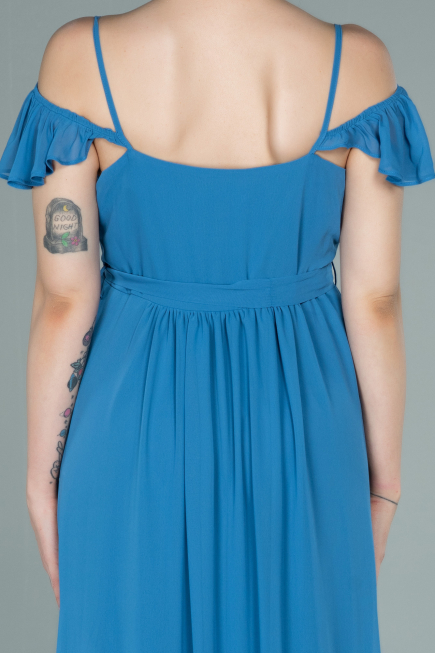 Indigo Abendkleid Für Schwangere Lang ABU756
