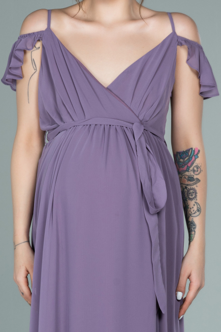 Lavendel Abendkleid Für Schwangere Lang ABU756