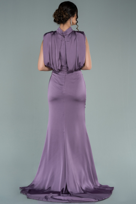 Lavendel Abendkleid Satin Lang ABU2133