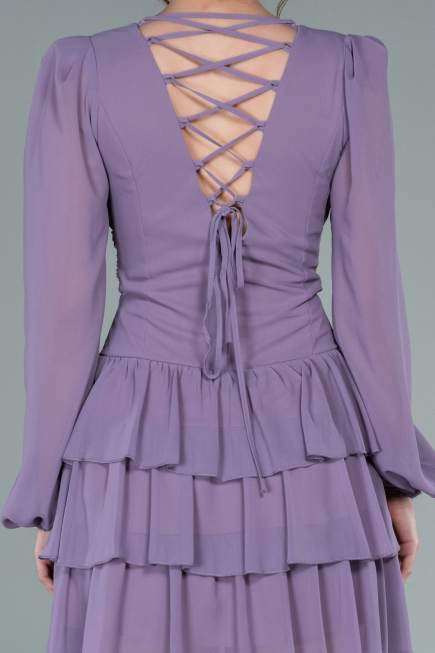 Lavendel Partykleid Chiffon Mini ABK161