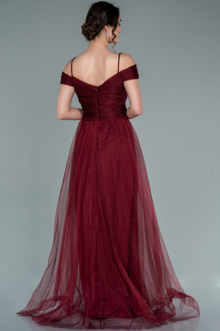 Abendkleid Lang Weinrot ABU2336