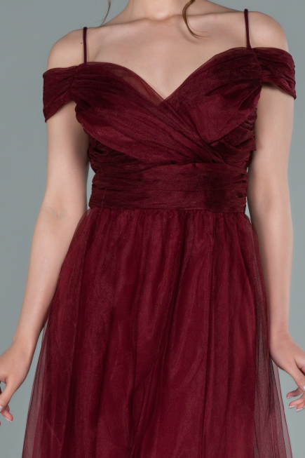 Abendkleid Lang Weinrot ABU2336