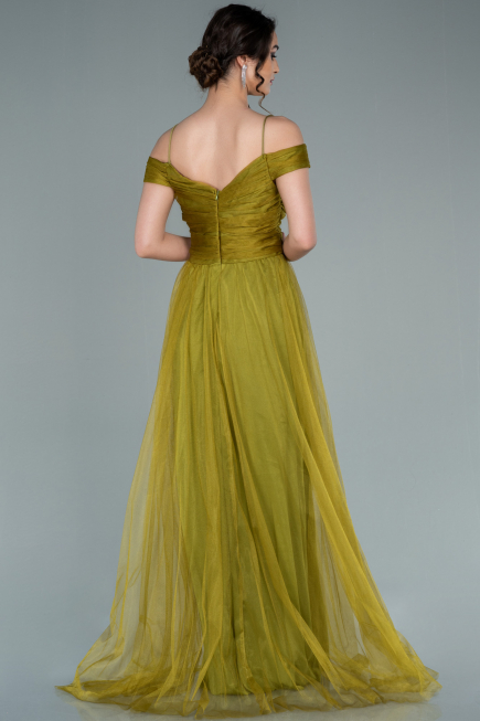 Abendkleid Lang Pistaziengrün ABU2336