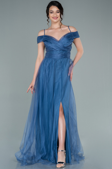 Abendkleid Lang Indigo ABU2336