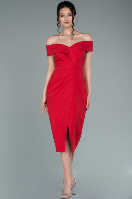 Partykleid Midi Rot ABK1393