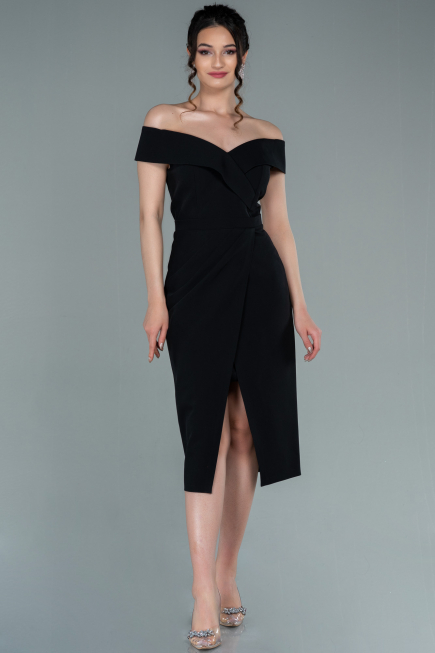 Partykleid Midi Schwarz ABK1393
