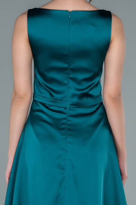 Abschlusskleid Lang Satin Smaragdgrün ABU2350