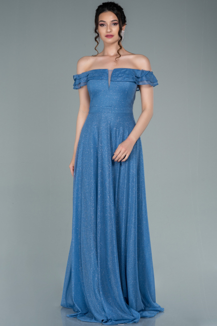 Abendkleid Lang Indigo ABU2351