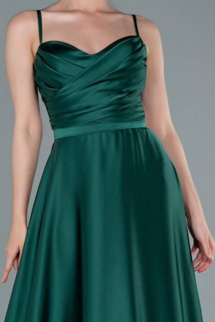 Grün Abendkleid Satin Lang ABU1601