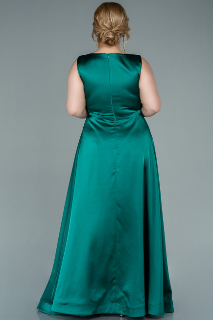 Abschlusskleid Lang Satin Smaragdgrün ABU2350