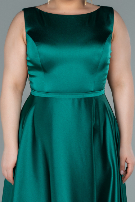 Abschlusskleid Lang Satin Smaragdgrün ABU2350