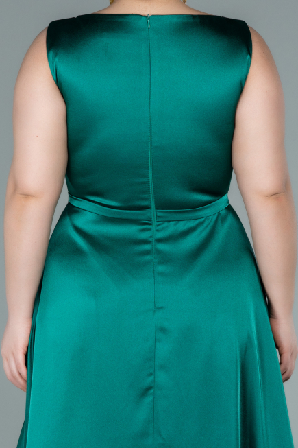 Abschlusskleid Lang Satin Smaragdgrün ABU2350