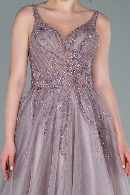 Designer Abendkleid Lang Altrosa ABU2377