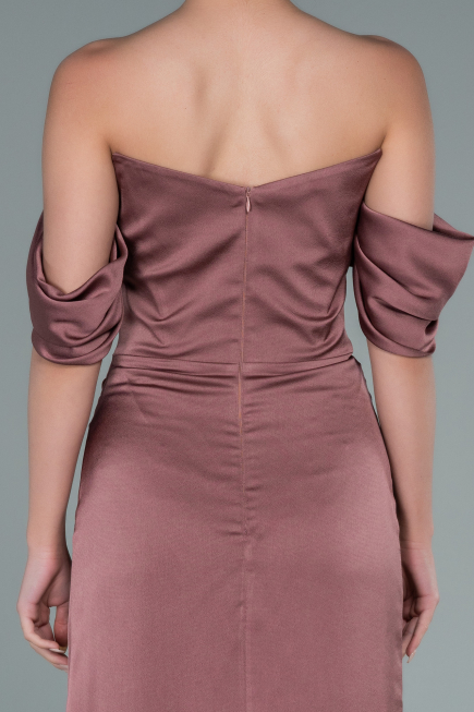 Partykleid Midi Satin Nerzbraun ABK1404