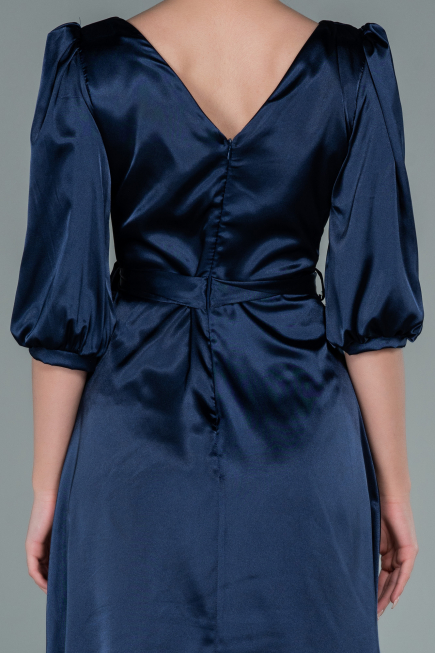 Partykleid Midi Satin Marineblau ABK1409