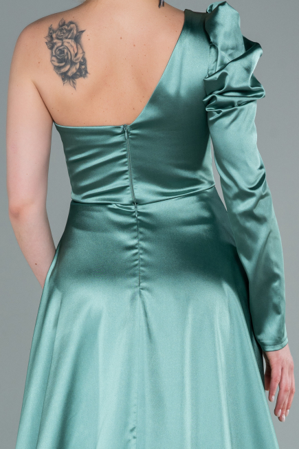 Minzgrün Abendkleid Satin Lang ABU1715