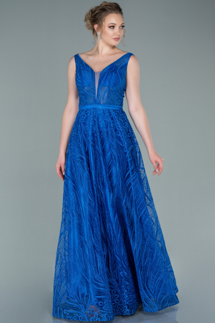 Abendkleid Lang Sächsischblau ABU2418