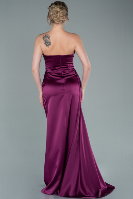 Abschlusskleid Lang Pflaume ABU370