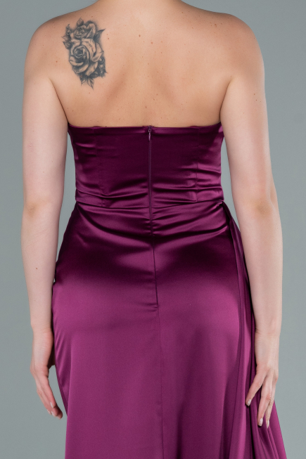 Abschlusskleid Lang Pflaume ABU370