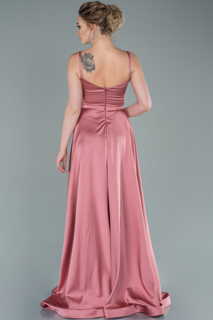 Zwiebelschale Abendkleid Satin Lang ABU1601