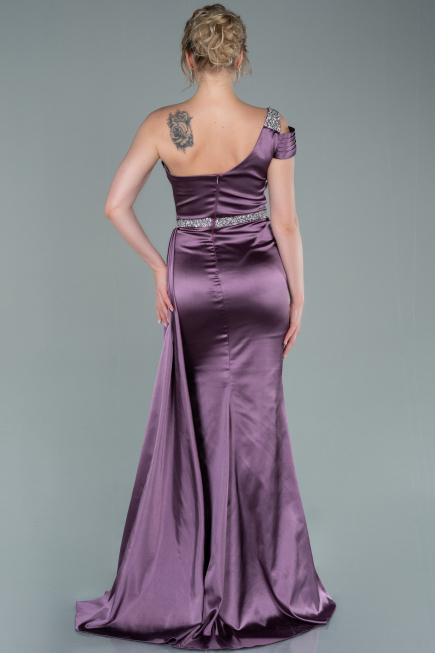 Abendkleid Lang Satin Lavendel ABU2363